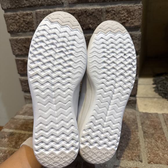 Cole Haan Women's GrandPro Light Gray Silver Leather Sneakers 6.5B - Picture 11 of 16